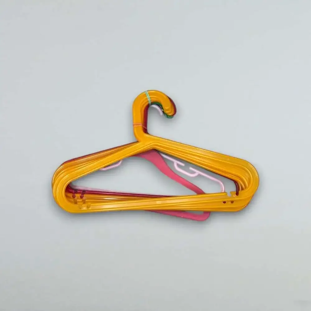 9 Piece Kids Clothes Hanger Lot Colorful Plastic & Velvet Child Size Hangers
